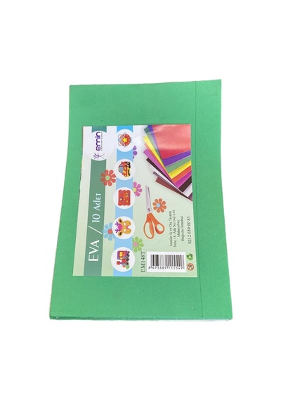 Emin Eva Köpük Kağıt 10 Adet Renkli Foam Sheet El İşi Okul Projesi A4 Karışık Renk Em148t