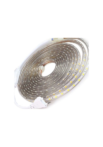 Triline 220V Fişli Silikonlu Beyaz Şerit Led 3 Çipli Smd 5050