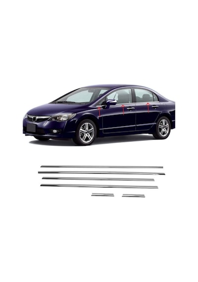 Honda Civic Fd6 Krom Cam Çıtası 2006-2011 6   Parça