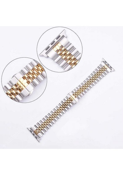 Apple Uyumlu  Watch  38 40 41 Mm Rlx Metal Kordon