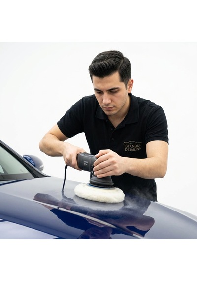 Performans Seri %100 Doğal Kuzu Postu Polisaj Keçesi 160 Mm Beyaz