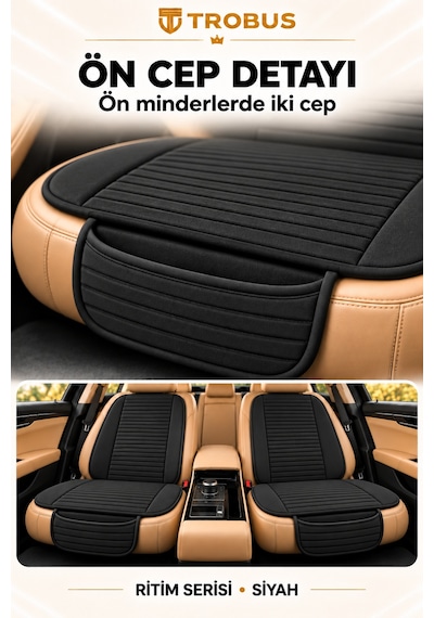 Trobus Ritim Dacia Dokker 2007-2012 Baby Face 7'li Koltuk Minderi Siyah