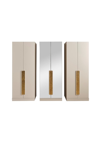 Lazıo 2+2+2 6 Kapılı Dolap Bej