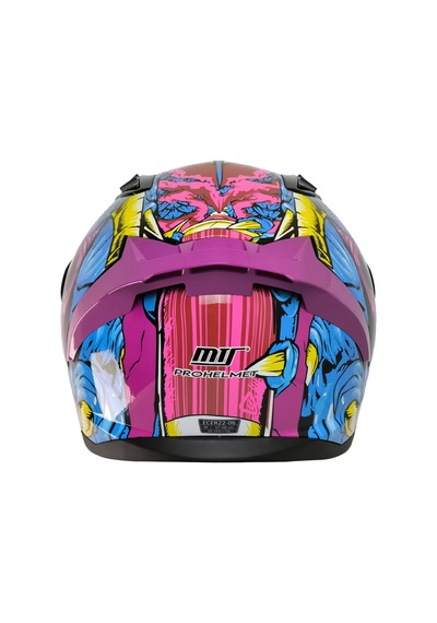 Mts M-201 Gongju Güneş Vizörlü Kask Pembe - Mavi