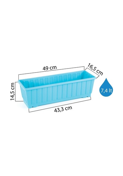 Serinova Orta Balkon Saksı 7.4 Lt