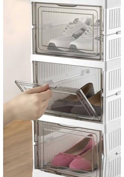 Coverest 6 Katlı Katlanabilir Organizer, Çok Amaçlı Ayakkabılık, Taşınabilir Portatif, 25.5 X 34.5 X 105 Cm Bej Açık Ceviz Coverest 6 Katlı Katlanabilir Organizer, Çok Amaçlı Ayakkabılık, Taşınabilir Portatif, 25.5 X 34.5 X 105 Cm Bej Açık Ceviz