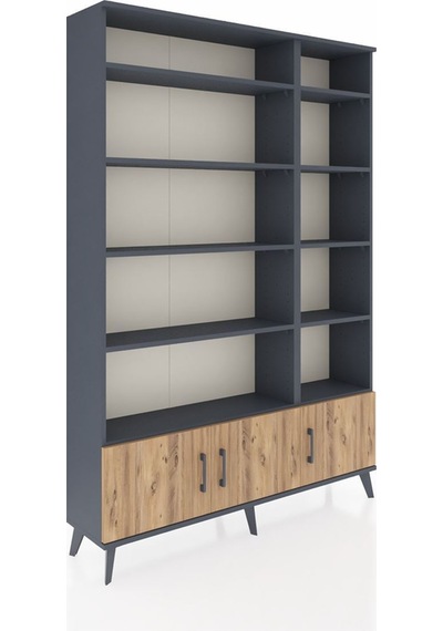 Arges Dolap 10 Raflı 3 Kapaklı 132x30x195 Antrasit-çam/antrasit Atlas Çam/antrasıt Arges Dolap 10 Raflı 3 Kapaklı 132x30x195 Antrasit-çam/antrasit Atlas Çam/antrasıt