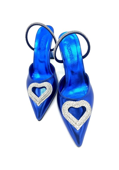 Nostra Shoes Saks Mavi Love Kadın Topuklu Ayakkabı-terlik Saks Mavi