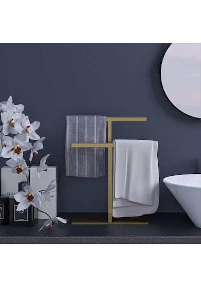 lyla concept Nilüfer Tezgah Üzeri İki Kollu Düzenleyici, Havluluk Gold