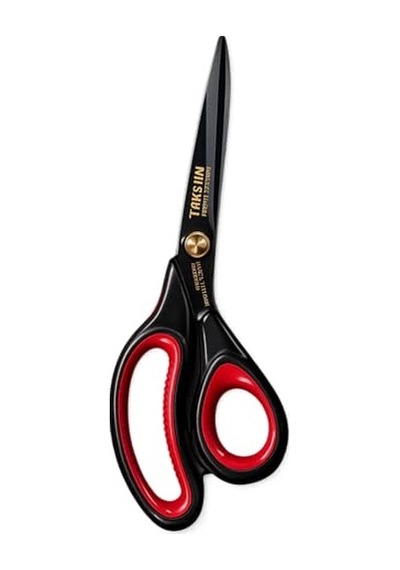 Taksun Profesyonel Makas, No.g908, Paslanmaz Çelik, Karton, Kumaş Kesimi, Ergonomik, Yüksek Kalite, Uzun Ömürlü, Hassas Kesim, Terzi Makası, Siyah Titanyum, 9,5"