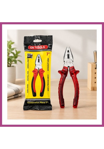 Gees Global Saplı Pense 180 Mm 7" Kırmızı Şeffaf Gbzs