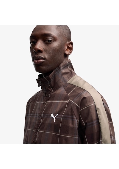 Puma T7 Relaxed Tartan Woven Erkek Kahverengi Ceket 636731