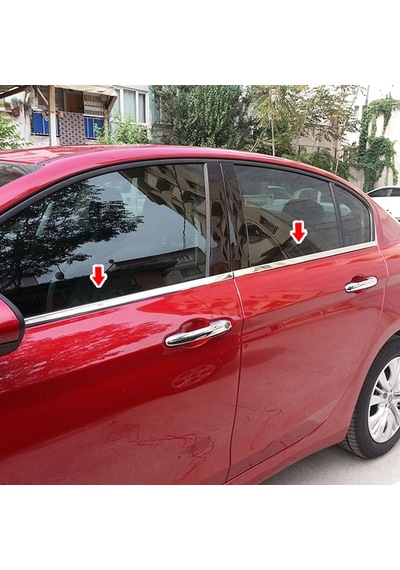 S-Dizayn  Fiat Egea Krom Cam Çıtası Hb 2015 Üzeri 4 Prç