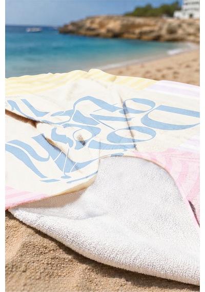 Çizgili Renk Bloklu Dont Overthink Plaj Havlusu - Pastel Akdeniz Stil Hızlı Kuruyan Mikrofiber Havlu Dalgın Mercan Çizgili Renk Bloklu Dont Overthink Plaj Havlusu - Pastel Akdeniz Stil Hızlı Kuruyan Mikrofiber Havlu Dalgın Mercan
