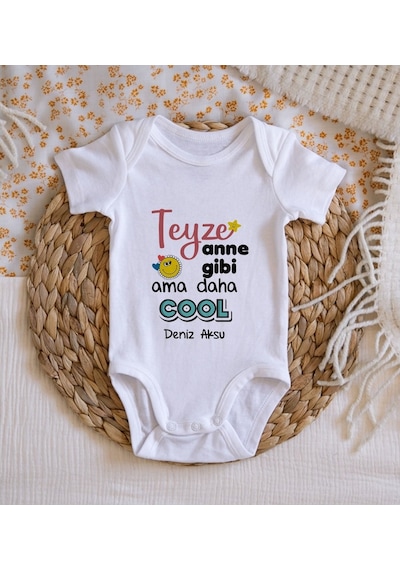 Bitmeyenkartus Bk Kids Isimli Teyze Anne Gibi Tasarımlı Bebek Body Zıbın - Model Çok Renkli