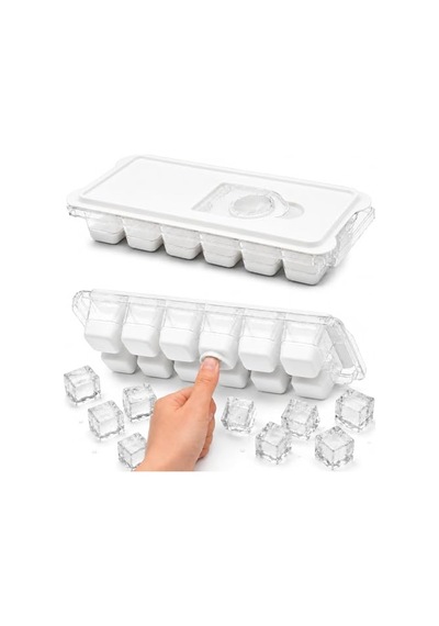 Buz Kalıbı Sert Plastik Gövdeli Pipetli Su Şişesi 500 Ml Beyaz Diğer
