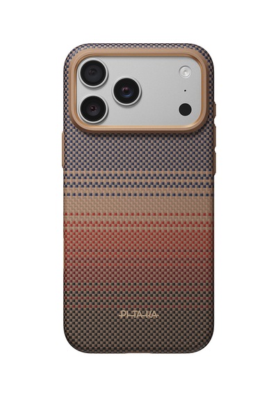 Apple iPhone Uyumlu 18 Pro Max Kılıf M-safeli Pitaka Tactile Woven Sunset-moonrise Aramid Serisi Summa Kahverengi