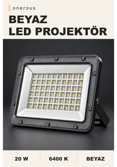 Onerous 20w 6400k Beyaz Led Projektör