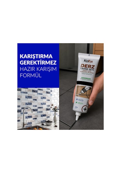 Hazır Derz Dolgu Tüpü Siyah 250 Gr Hızlı Kuruyan Derz Tamir Ve Yenileme Tüpü