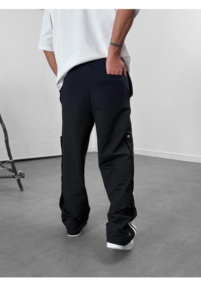 Cocopelli Şeritli Siyah Erkek Baggy Pantolon Coc1062 Siyah