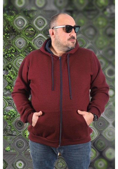 Moc Grande Mocgrande Büyük Beden Unisex Kapüşonlu 3ip Sweat 11701 Murdum Murdum