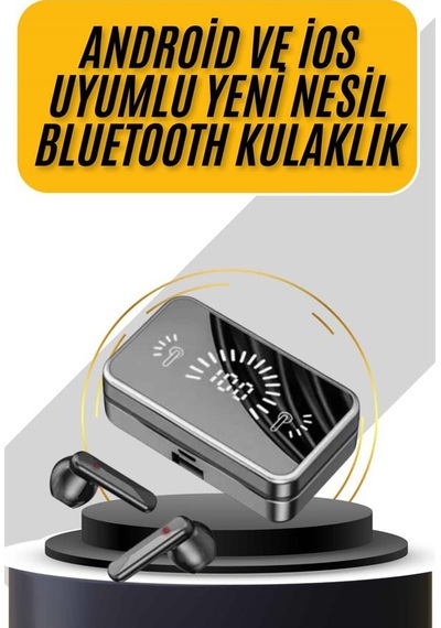 İos Android Uyumlu Bluetooth Kulaklık Kablosuz Kulaklık Yüksek Basslı Kulak Içi
