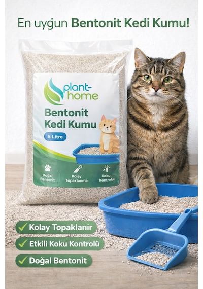 Bentonit Kedi Kumu 2 Li Set 10 Litre 2 5 L Parfümsüz, Kolay Temizlik