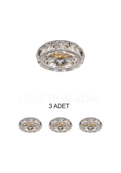 Cata Ct-6584 Berfin Cam Spot Kasası - 3 Lü Paket