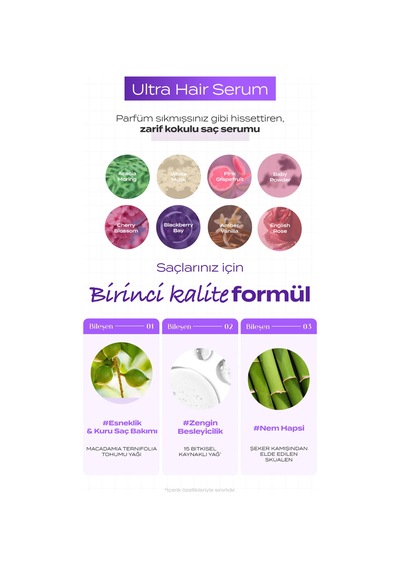 Yıpranmış Kuru Saçları Parlatan Onarıcı Serum Kundal Macadamia Ultra Hair Serum 100ml Baby Powder