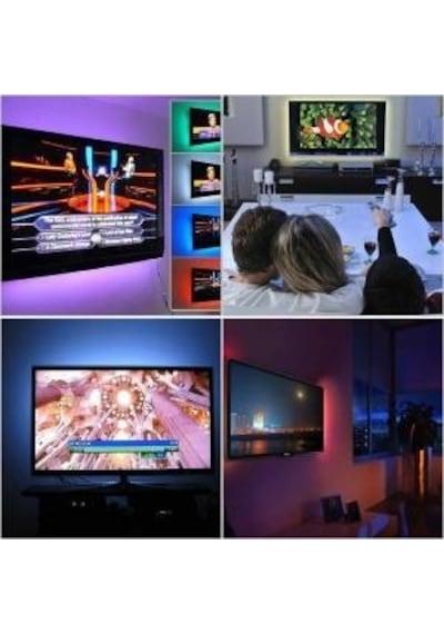 5 Metre Tv Arkası Rgb Şerit Led Telefon Kontrol Tavan Koridor Led