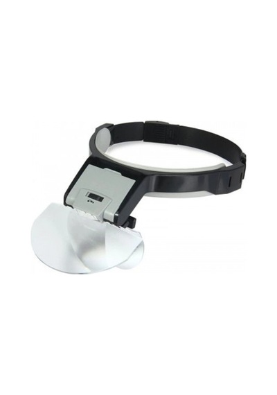 2 Adet Lens Takmalı 5 Lenslı Led Lambalı Şapka Tip Büyüteç
