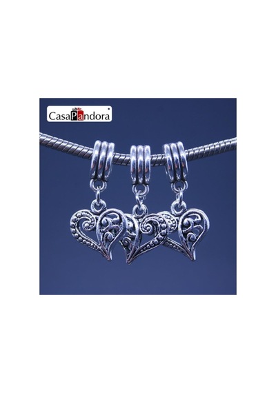 Kalp Işleme Charm Gümüş, Charm Bileklik Uyumlu Gümüş Gümüş