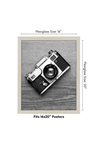 Cilalı Pleksiglaslı 16x20 Resim Çerçevesi - Epik Koleksiyon - Ahşap Galeri Duvar Çerçeveleri - Duvar Ekranı İçin Geniş Fotoğraf Çerçevesi - Açık Ahşap