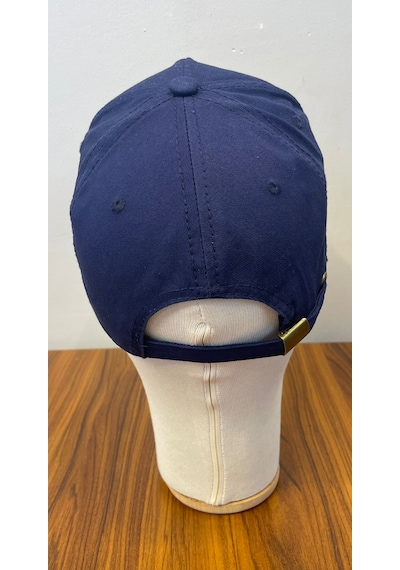 Boston Nakışlı Eskitme Vintage Model Pamuklu Cap Şapka Lacivert