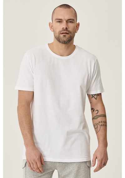 Ac&Co / Altınyıldız Classics Slim Fit Bisiklet Yaka Düz Erkek Tişört 2'li Beyaz