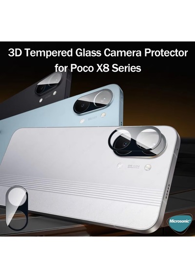 Microsonic Xiaomi Poco X8 Pro Max Kamera Lens Koruma Camı Siyah