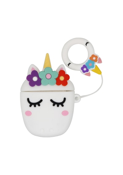 Bipower Apple Uyumlu AirPods Pro Kılıf Unicorn Beyaz