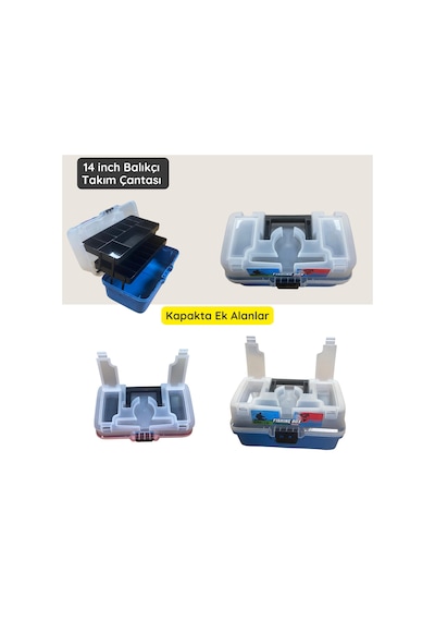14 inch Balıkçı Takım Çantası -Bardaklık & Telefon Bölmeli Profesyonel Organizer