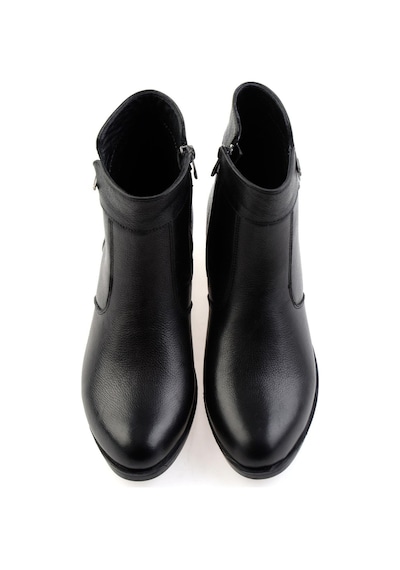 Bambi Siyah Hakiki Deri Kadın Bot & Bootie K02286701303 Siyah