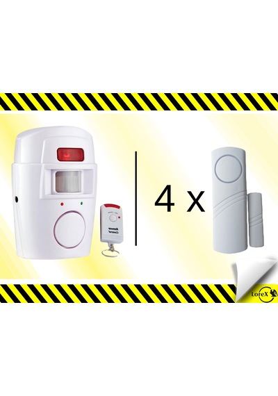 Lorex Robotix Alarm Tek Kumandalı 4adet 4444c Pencere Alarmrob