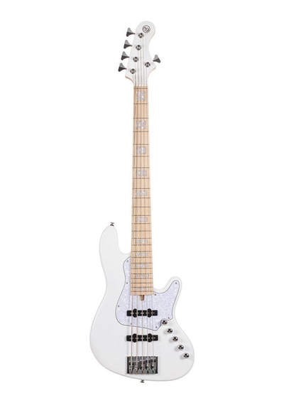 Cort Njs5wht Bas Gitar 5 Telli Aktif - Beyaz