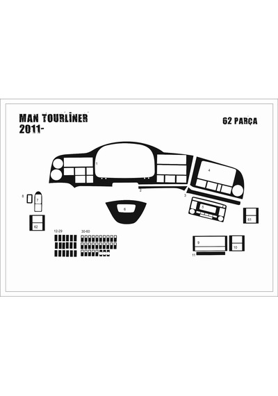 Man Tourliner Torpido Kaplamakaplama 2011-62p Piano Black