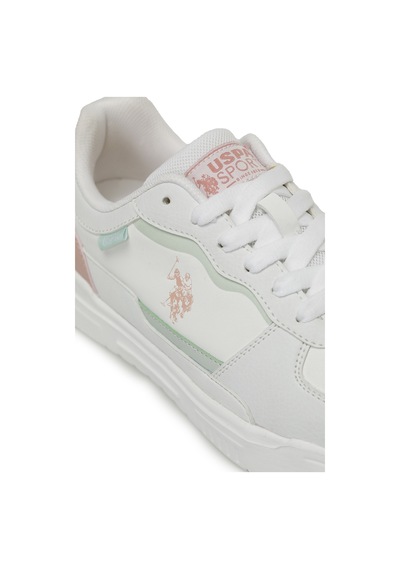 U.s. Polo Assn. Hood 5fx Beyaz Kadın Sneaker Beyaz-pudra Beyaz - Pudra