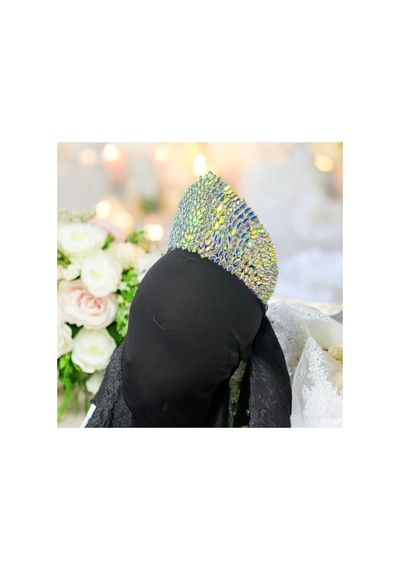Kristal Taşlı Gelin,kına,nişan,söz,after,bride,party Taç 2 Janjanlı - 707821387 Janjanlı