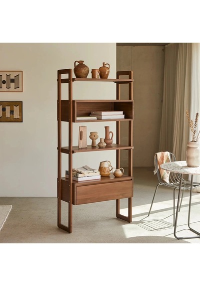 Ahşap Ceviz Model Raflı Masif Çam Kitaplık Ahşap Ceviz Model Raflı Masif Çam Kitaplık