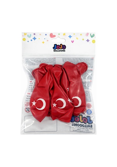 Jojo Balloons 11'' Ayyıldız Baskılı Balon 12'li 3 Adet Diğer