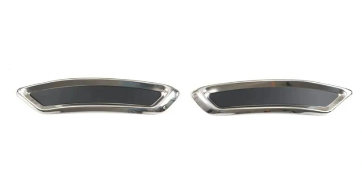 Ueskrom Vw Passat B8 Krom Arka Tampon Alt Çıta + Egzoz Görünümlü Difüzör 2015-2019 P.çelik