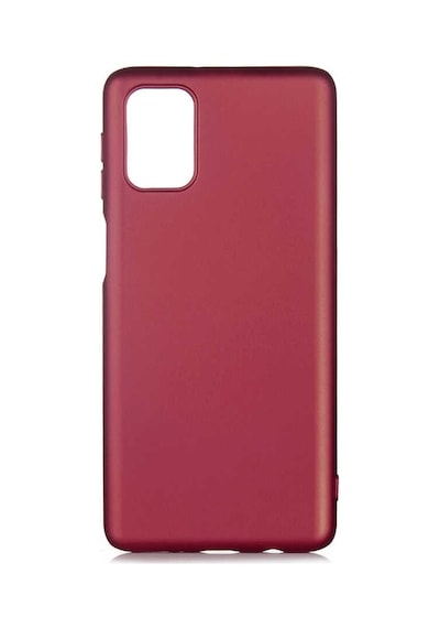 Noktaks - Samsung Galaxy Uyumlu M31s - Kılıf Mat Renkli Esnek Premier Silikon Kapak - Kırmızı