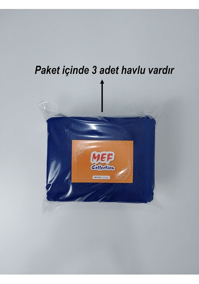 Royal Mavi Kuaför Havlusu 3'lü Set 50x90 | Berber ve Sporcu Baş Havlusu | Hızlı Kurur