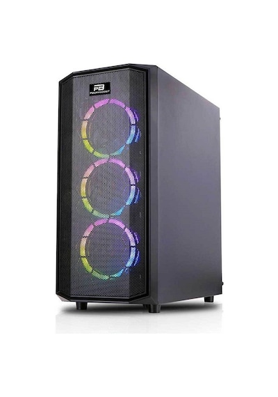 PowerBoost X58RGB Mesh Panel ATX Kasa PSU Yok